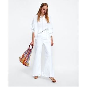 Zara Oversized Off-White Blouse XS